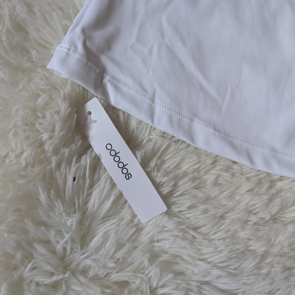 White Swim Skirt Cover-Up, Padded Any Exercise - Picture 10 of 15